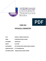 Exp 4 Kinetics Order of Reaction