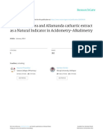 Rhoeo Syathacea and Allamanda Cathartic Extract As A Natural Indicator in Acidometry-Alkalimetry