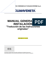 Bombas de Calor CLIMAVENETA - Manual de Instalación General