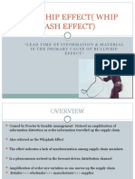 Bullwhip Effect (Whip Lash Effect) : Lead Time of Information & Material Is The Primary Cause of Bullwhip Effect