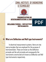 Presentation On Intstrumentation & Control Included Topics:-Deflection & Null Type Instruments