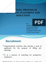 Selection, Process of Selection, Placement and Induction