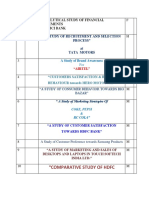 "Comparative Study of HDFC: An Anlytical Study of Financial Statements of Icici Bank