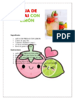 Agua de Fresas Con Limón