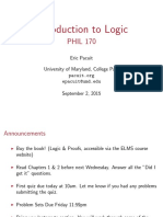 Introduction To Logic: PHIL 170