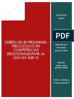 Diseño de Un Programa Psicológico en Competencias Emocionales para La Liga MX Sub-13