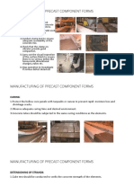 Manufacturing of Precast Component Forms: Concreting