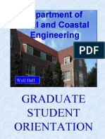 Department of Civil and Coastal Engineering: Graduate Student Orientation