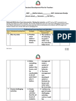 Rationale/Reflection of Previous Practice: During Last Semester