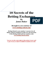 10 Secrets of The Betting Exchanges: by James Baker