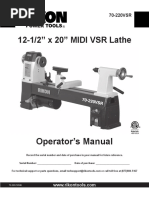 Rikon Lathe Manual 70-220VSR