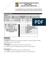 Food Corporation of India East Zone ISO 9001:2000 CERTIFIED: Projected Vacancies