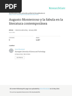 Augusto Monterroso y La Fabula en La Lit