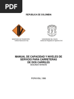 10.01 Manual de Capacidad y Niveles de Servicio para Carreteras de Dos Carriles - Segunda Versión