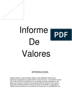 Informe de Valores de Seminario