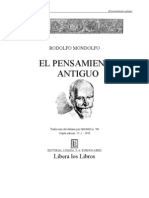 Mondolfo, Rodolfo - El Pensamiento Antiguo. Vol I y II