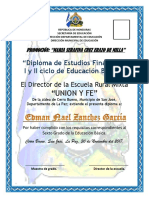 Diploma de Sexto Grado Año 2013