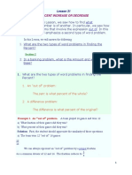 What Percent Out Of: What Are The Two Types of Word Problems in Finding The Percent?