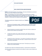 Ayurvedic Constitution Questionnaire PDF