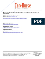 Measuring Cardiac Output: Intermittent Bolus Thermodilution Method