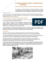 Terrorismo en Los Años 80 y 90 en El Perú