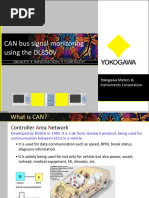 CAN Bus Signal Monitoring Using The DL850V: Yokogawa Meters & Instruments Corporation