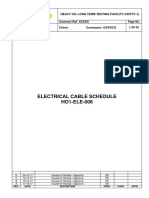 Ho1-Ele-006 - Electrical Cable Schedule