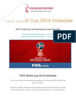 FIFA World Cup 2018 Schedule Fixtures PDF