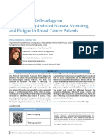 The Effect of Reflexology On Chemotherapy-Induced Nausea, Vomiting, and Fatigue in Breast Cancer Patients