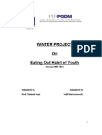 PROJECT REPORT On Eating Out Habit of Youth (BHOPAL)