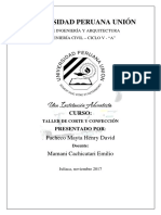 Informe para Costura Taller