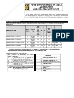 Food Corporation of India North Zone ISO 9001:2000 CERTIFIED