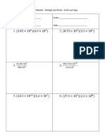 Scientific Notation Multiply and Divide Scribe and Sage