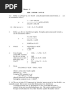 Project Management Chapter 10 THE COST OF CAPITAL Math Solutions