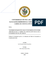 Las Redes Sociales en El Aula y Su Incidencia en El Inter Aprendizaje de La Carrera de Comunicación Social de La Universidad Técnica de Ambato