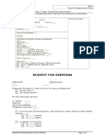 CBF 9 Request For Subpoena Duces Tecum Ad Testificandum