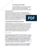 Características de La Banca de Inversión