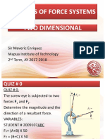 Week 1. Analysis of Forces