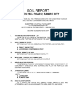 Soil Report: Quezon Hill Road 2, Baguio City