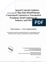 Class II Special Controls Guidance Document: Hip Joint M&al/Polymer Constrained Cemented or Uncemented Prosthesis Draft Guidance For Industry and FDA