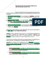 Formato de Minuta SRL Efectivo