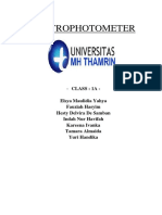 Spectrophotometer: - Class: 1A