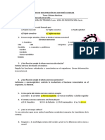 Solucion Del Examen de Recuperación de Anatomía Humana