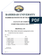 Bahirdar Institute of Technology: Faculty of Computing Computer Science Section-A