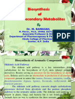 Biosynthesis of Plant Secondary Metabolites