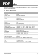 Specification: 2-1 General Specifications