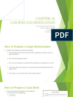 Chapter 14-Legal Memorandum and Case Brief