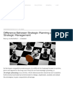 Difference Between Strategic Planning and Strategic Management (With Comparison Chart) - Key Differences