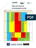 SSC CGL Tier II Study Schedule PDF