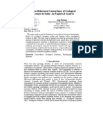 Psycho-Behavioral Concordance of Ecological Consumer in India: An Empirical Analysis